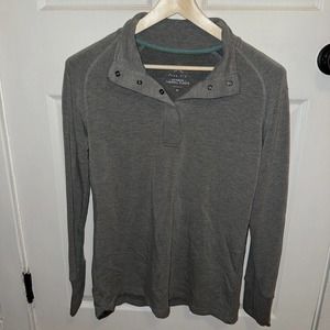 Free Fly Bamboo Thermal Fleece Long Sleeve Men’s Pullover Gray Size M